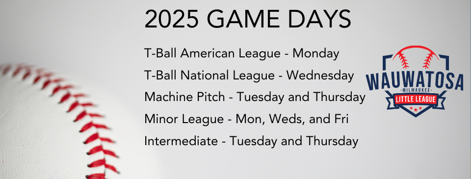 2025 Game Days Per Division